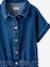 Combishort en jean fille bleu moyen 3 - vertbaudet enfant 