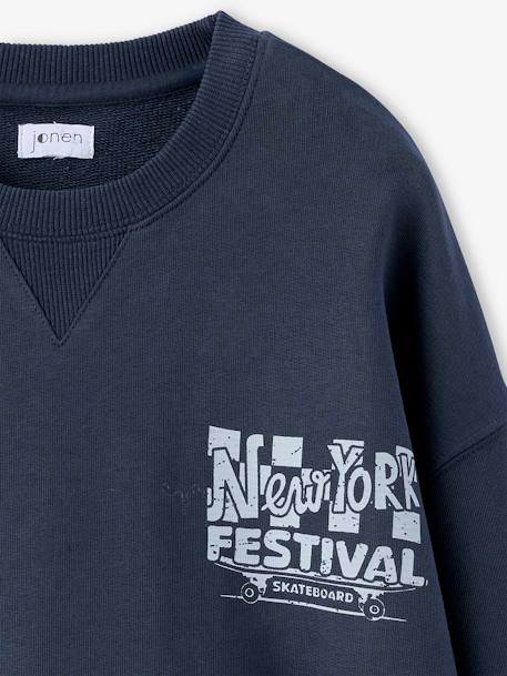 Sweat loose effet délavé noir 3 - vertbaudet enfant 