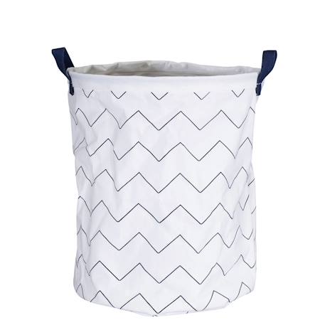 Panière de rangement tissu en coton - hello Blanc 1 - vertbaudet enfant 