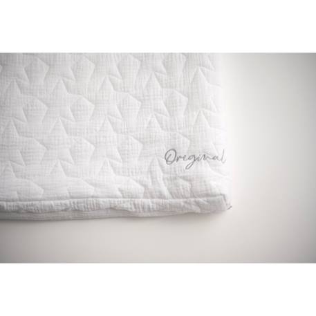 Housse de matelas à langer en coton - original Blanc+Jaune 3 - vertbaudet enfant 
