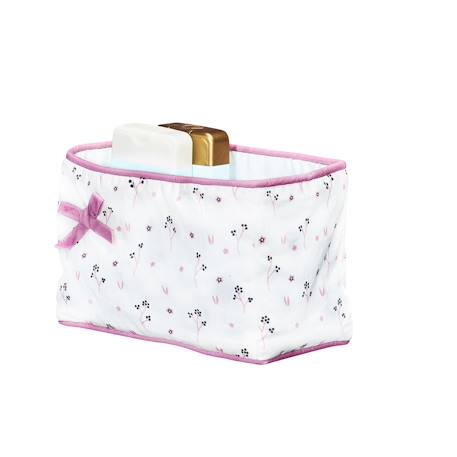 Paniere tissu en coton - chapaillettes Blanc 1 - vertbaudet enfant 