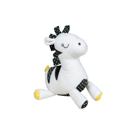 Doudou en velours - pluche et pompon Blanc 1 - vertbaudet enfant 