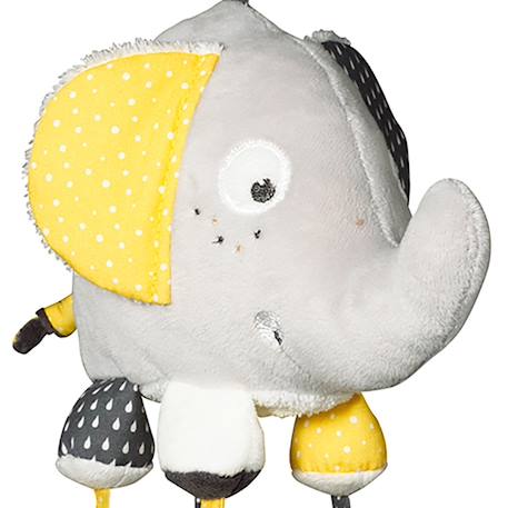 Jouet d'activités enfant eléphant en velours - babyfan Gris 3 - vertbaudet enfant 