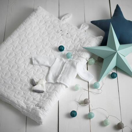 Housse de matelas à langer en coton - original Blanc+Jaune 4 - vertbaudet enfant 
