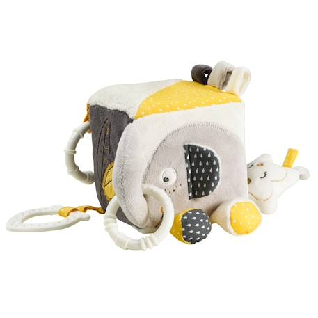 Cube d'activités bébé en velours - babyfan Gris 1 - vertbaudet enfant 