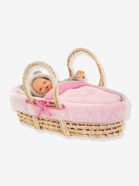 Ensemble couffin peluche pour poupon 36/42 cm rose 1 - vertbaudet enfant 
