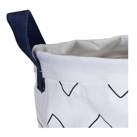Panière de rangement tissu en coton - hello Blanc 3 - vertbaudet enfant 