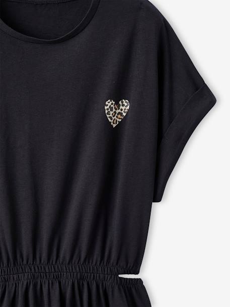 Robe fille avec ouvertures côtés anthracite+vanille 3 - vertbaudet enfant 