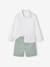 Ensemble céremonie chemise et bermuda garçon vert sauge 1 - vertbaudet enfant 