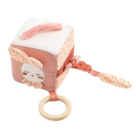 Cube d'activités en coton - esmee Rose 1 - vertbaudet enfant 