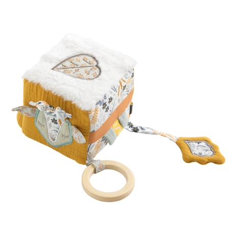 Cube d'activités en coton - promenons nous Blanc 1 - vertbaudet enfant 
