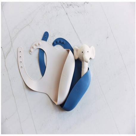 Bavoir bébé récupérateur en silicone Beige 3 - vertbaudet enfant 