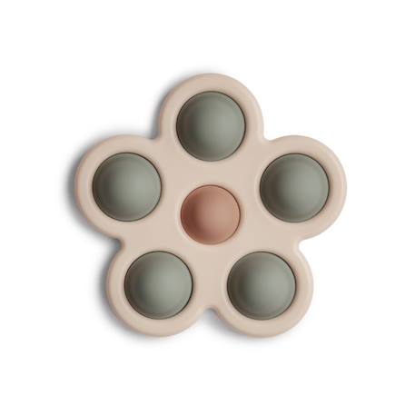Anneau de dentition à pression fleurs en silicone Thym séché 1 - vertbaudet enfant 