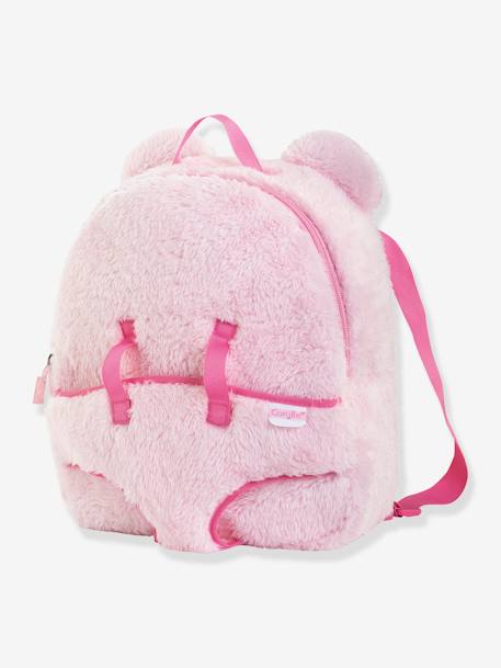 Sac à dos porte poupon peluche rose rose 1 - vertbaudet enfant 