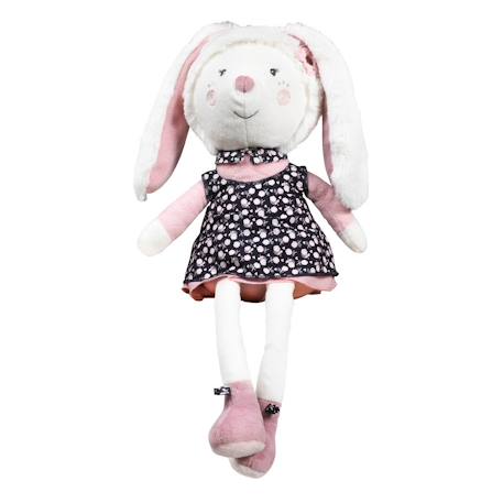 Doudou lapin grand modèle en velours - miss fleur de lune Blanc 3 - vertbaudet enfant 