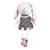 Doudou lapin grand modèle en velours - miss fleur de lune Blanc 3 - vertbaudet enfant 
