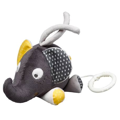 Peluche mini musical eléphant en velours - babyfan Gris 1 - vertbaudet enfant 