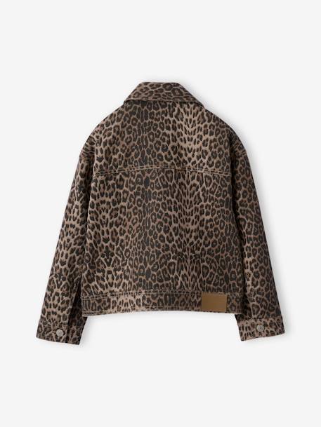 Veste fille oversize motif léopard beige 5 - vertbaudet enfant 