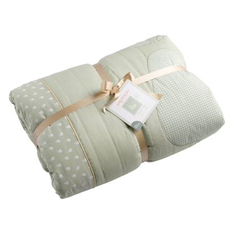 Grand tapis de sol en lin - botanica Vert tilleul 2 - vertbaudet enfant 