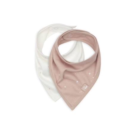 Lot de 2 bavoirs bandana Rose+Rose, blanc+Vert+Vert d'eau, blanc 1 - vertbaudet enfant 
