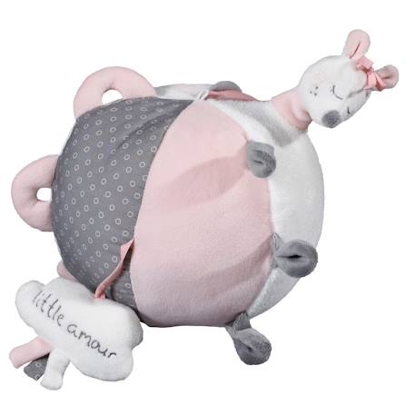 Balle d'activité bébé en velours - lilibelle Rose 1 - vertbaudet enfant 