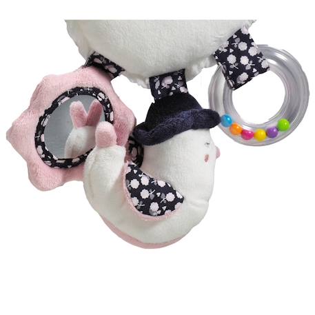 Jouet d'activités avec pinces en velours - miss fleur de lune Blanc 3 - vertbaudet enfant 