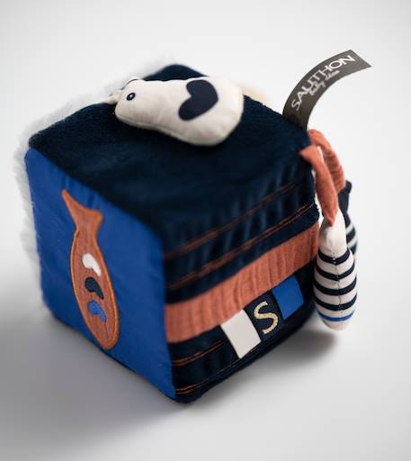 Cube d'activites en velours - baby sailor Bleu 2 - vertbaudet enfant 