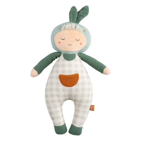 Doudou jardinier en coton - botanica Vert tilleul 1 - vertbaudet enfant 