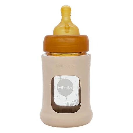 Biberon en verre avec housse de protection - sand - 150 ml Beige 3 - vertbaudet enfant 