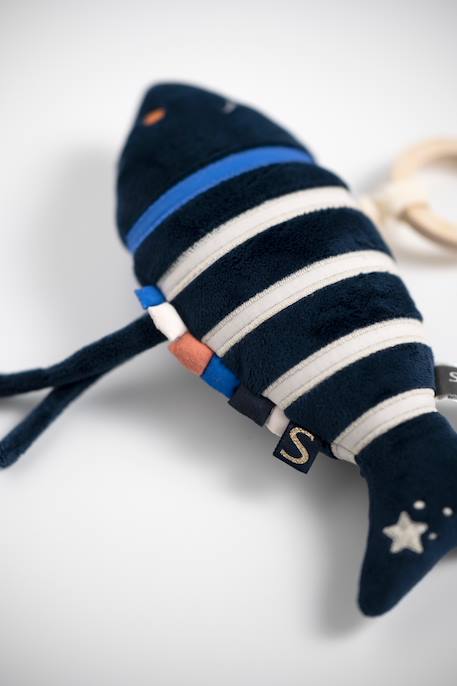 Peluche mini musical poisson en velours - baby sailor Bleu 2 - vertbaudet enfant 