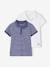 Lot de 2 polos garçons en maille piquée blanc 1 - vertbaudet enfant 