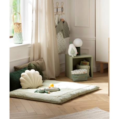 Grand tapis de sol en lin - botanica Vert tilleul 4 - vertbaudet enfant 