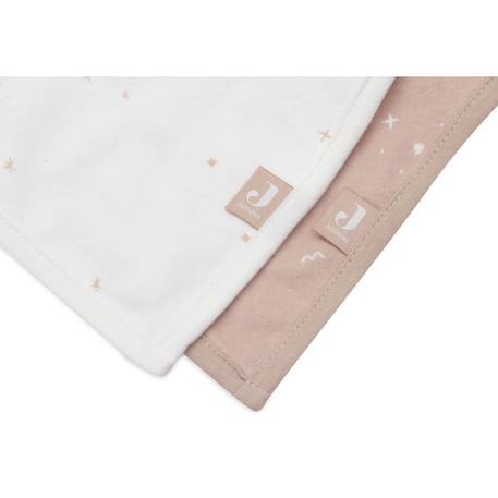 Lot de 2 bavoirs bandana Rose+Rose, blanc+Vert+Vert d'eau, blanc 2 - vertbaudet enfant 