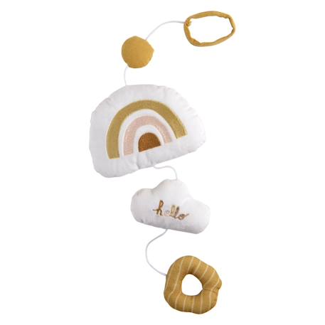 Suspension décorative murale en velours brodé - sunlight Blanc 1 - vertbaudet enfant 