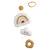 Suspension décorative murale en velours brodé - sunlight Blanc 1 - vertbaudet enfant 