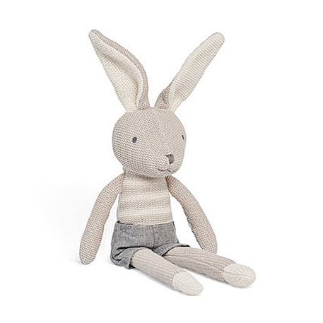 Peluche lapin en coton Gris 1 - vertbaudet enfant 