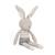 Peluche lapin en coton Gris 1 - vertbaudet enfant 