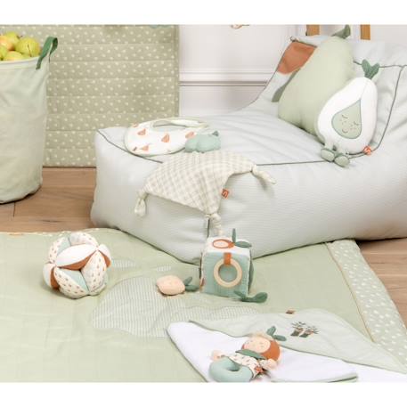 Cube d'activités bébé en velours - botanica Blanc 2 - vertbaudet enfant 