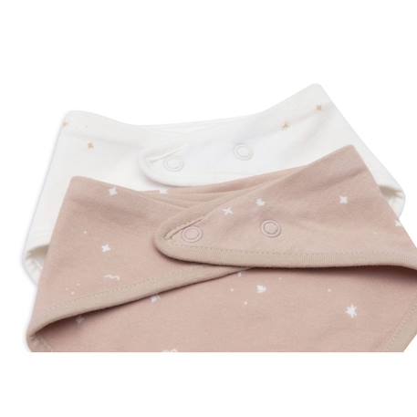 Lot de 2 bavoirs bandana Rose+Rose, blanc+Vert+Vert d'eau, blanc 3 - vertbaudet enfant 