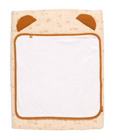 Matelas à langer en double gaze de coton et sa serviette - orsino Beige 3 - vertbaudet enfant 