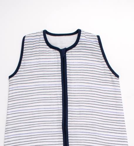 Gigoteuse lange été en coton bio - baby sailor Blanc/bleu 2 - vertbaudet enfant 