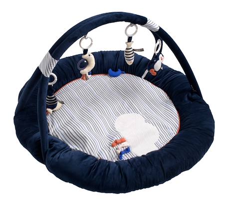 Tapis d'éveil marinière en velours - baby sailor Bleu 1 - vertbaudet enfant 