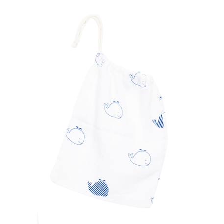 Gigoteuse en coton bio - blue baleine Blanc/bleu 3 - vertbaudet enfant 