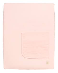 Puériculture-Matelas à langer avec sa housse en double gaze de coton et sa serviette - uni sauge