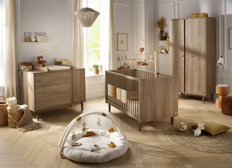Lit bébé évolutif - little big bed décor imitation bois - mokka Marron 6 - vertbaudet enfant 
