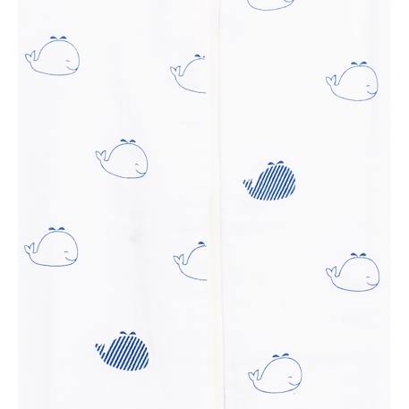 Gigoteuse en coton bio - blue baleine Blanc/bleu 2 - vertbaudet enfant 