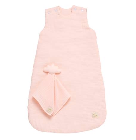 Gigoteuse bébé hiver en double gaze de coton et son doudou mouchoir Beige+Rose+Rouge+Vert 4 - vertbaudet enfant 