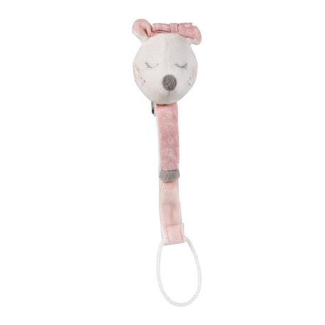 Attache-tétine en velours souris - lilibelle Rose 1 - vertbaudet enfant 