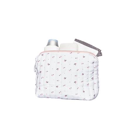 Trousse de toilette en coton bio - miss fleur de lune Blanc 2 - vertbaudet enfant 