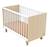 Lit bébé avec pieds décor chêne velours et balustres blancs - nature Marron 1 - vertbaudet enfant 